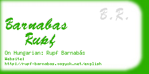 barnabas rupf business card